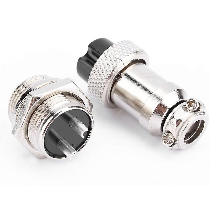 Gx16 Aviation Connector 2-pin 400v Screw Type Cable Connector