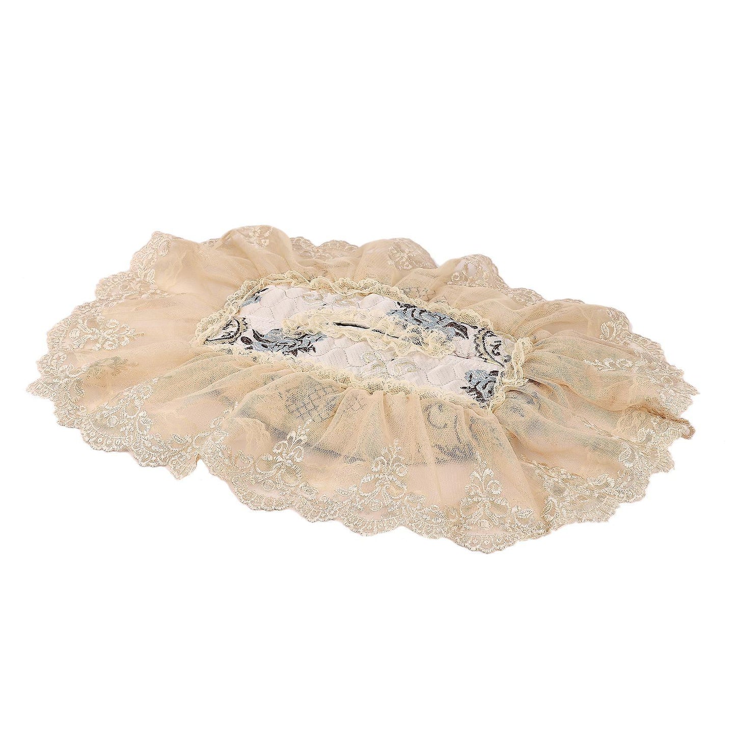 Embroidery Style Pumping Paper Towels Box Cover Brown
