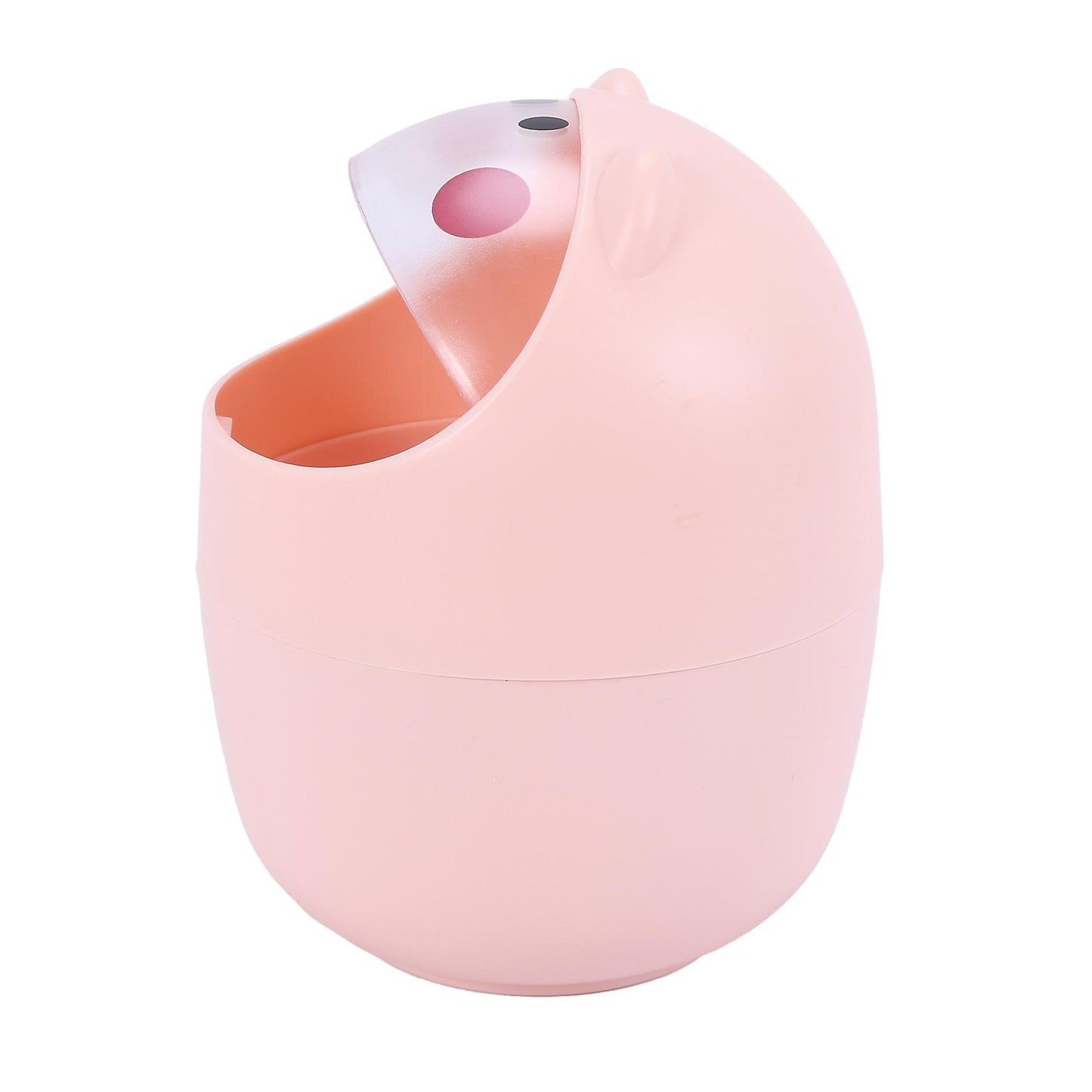 Desktop Garbage Basket Cleaning Barrel Animal Trash Can Pink
