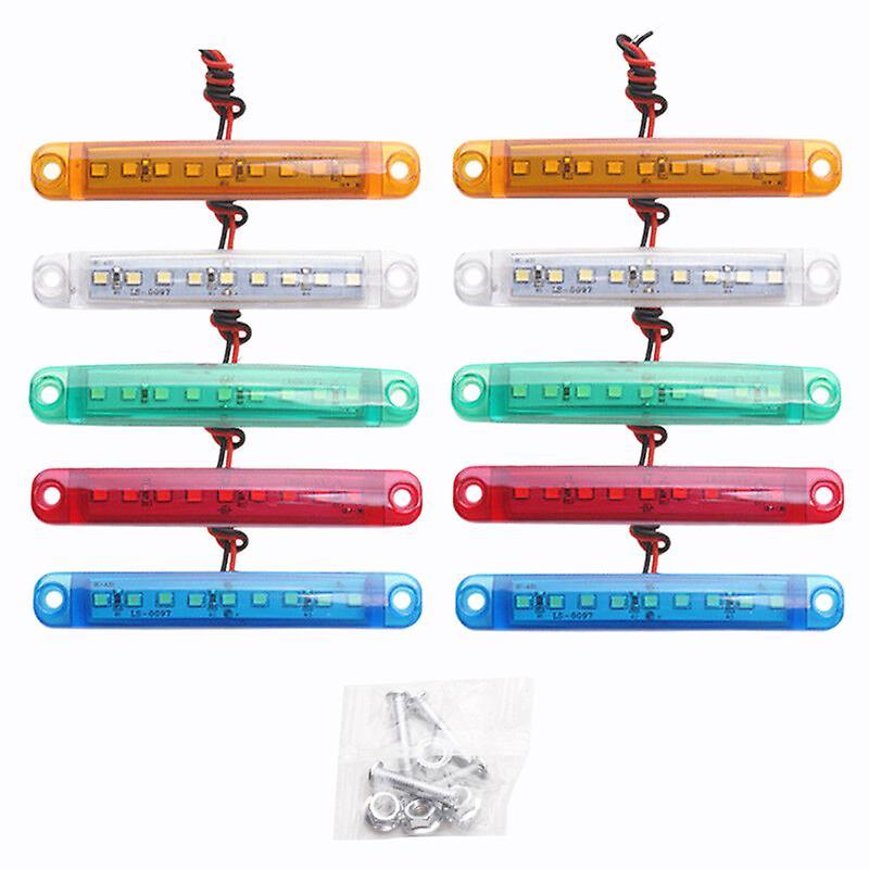 10pcs 9 Smd Led Truck Lamps Led Side Bus Marker Light 24v