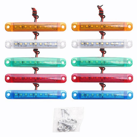 10pcs 9 Smd Led Truck Lamps Led Side Bus Marker Light 24v