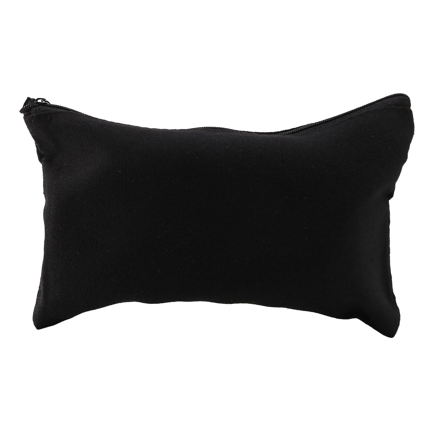 16pcs Canvas Cosmetic Bags Pouch with Zipper for Diy Craft (black)