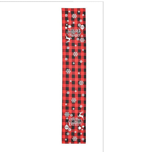 Grid Household Table Mat Cloth Set 180cmx31cm, Christmas Decoration,c