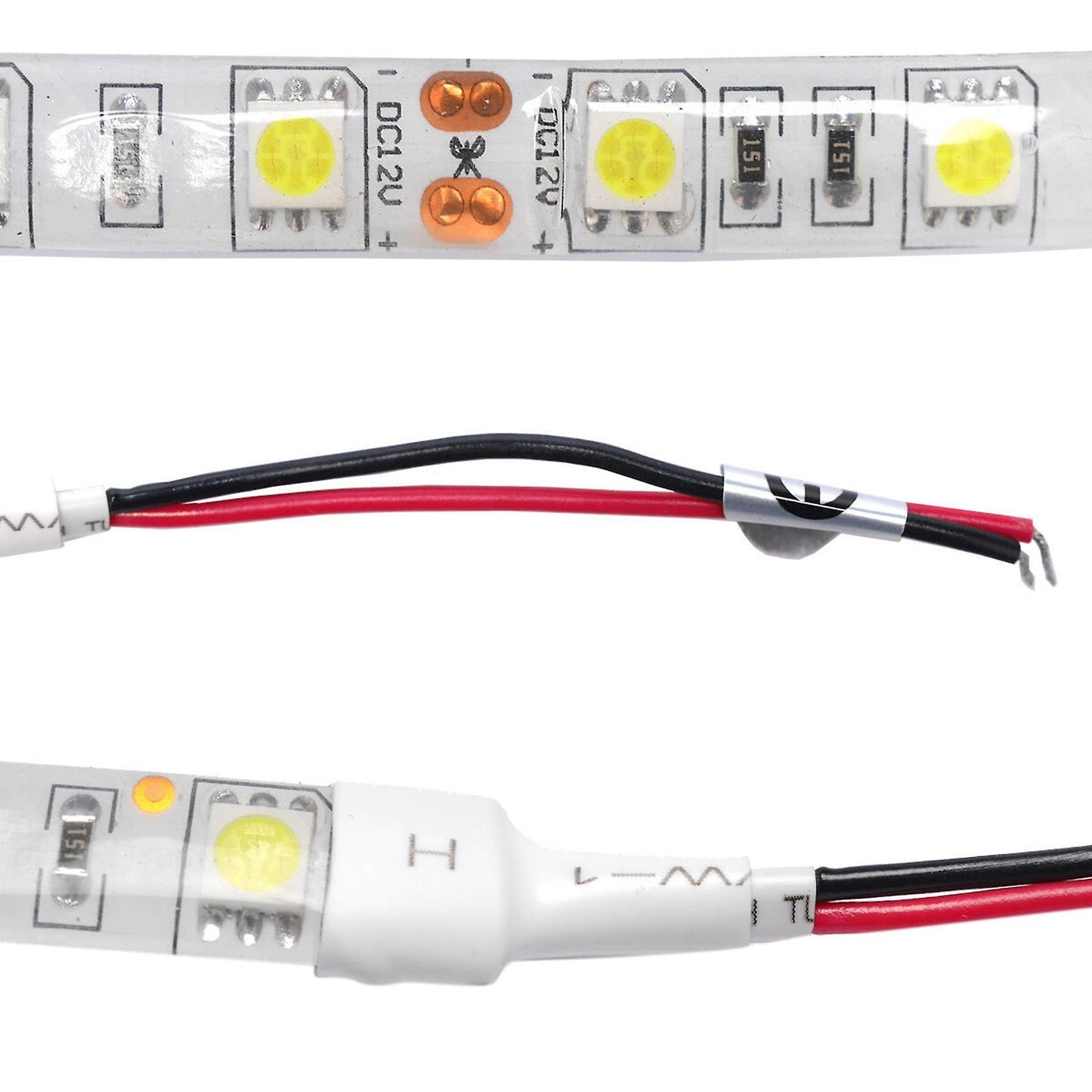 10cm Waterproof Warm White 5050 Led Strip Lights Dc 12v Boat Car