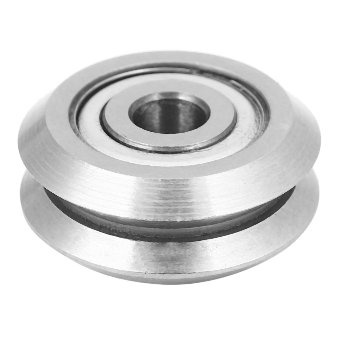 W1 Deep V Groove W-rail Track Pulley Rollers Ball Bearings Steel