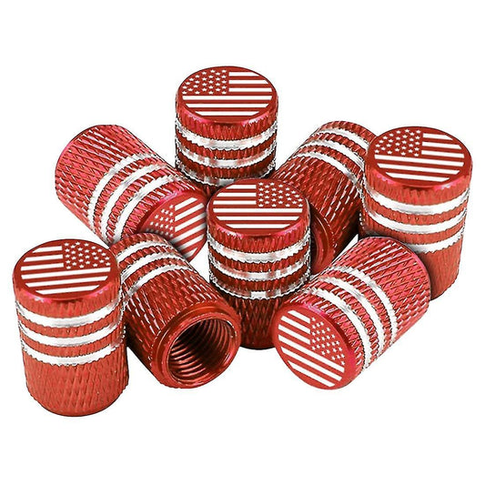 8pcs Bike Tire Valve Stem Caps Premium Tire Valve Caps Red