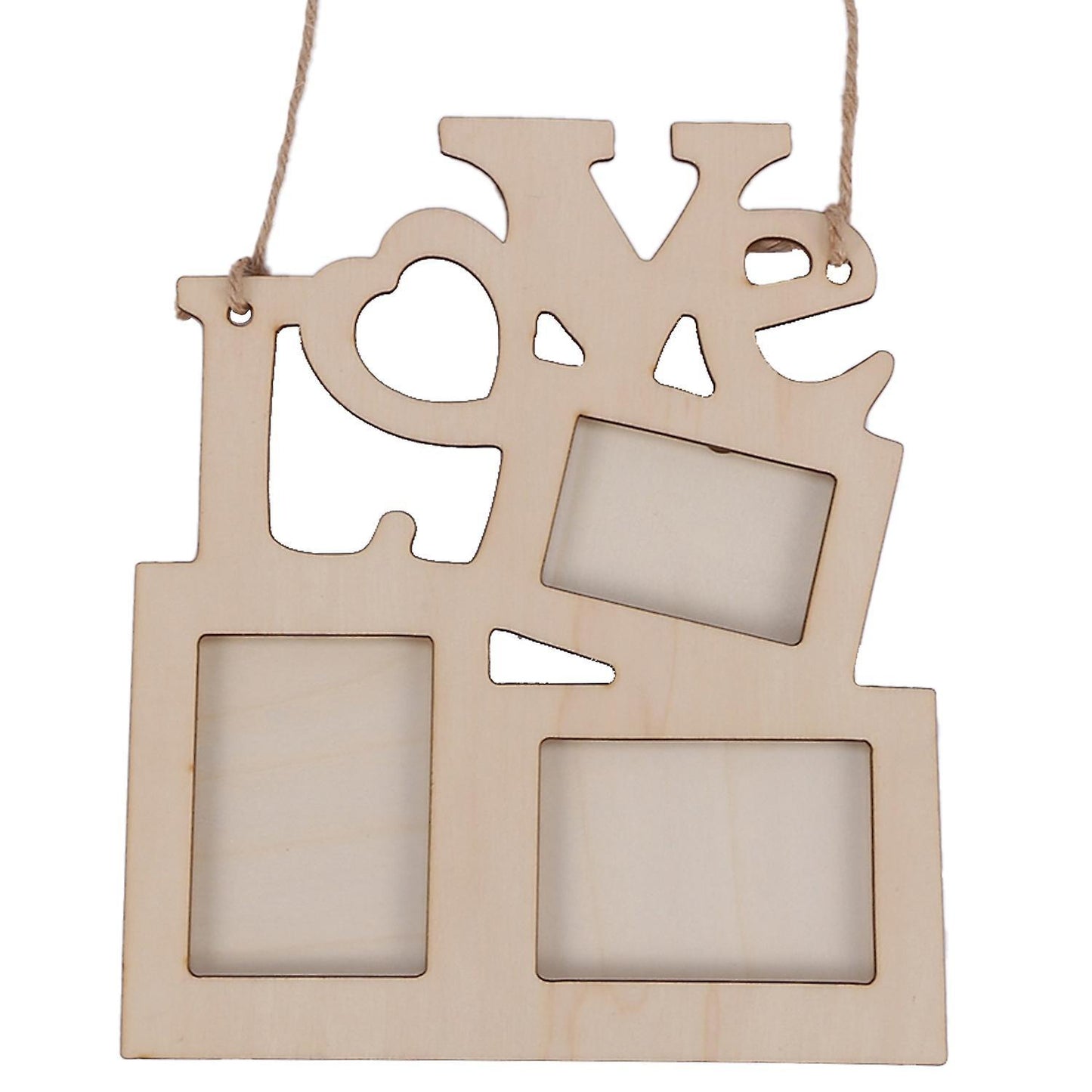Hollow Love Wooden Family Wall Photo Picture Frame Rahmen Art Diy