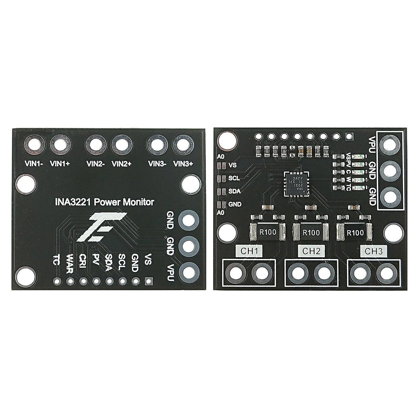 I2c Smbus Ina3221 Triple-channel Shunt Current Sensor Board Module