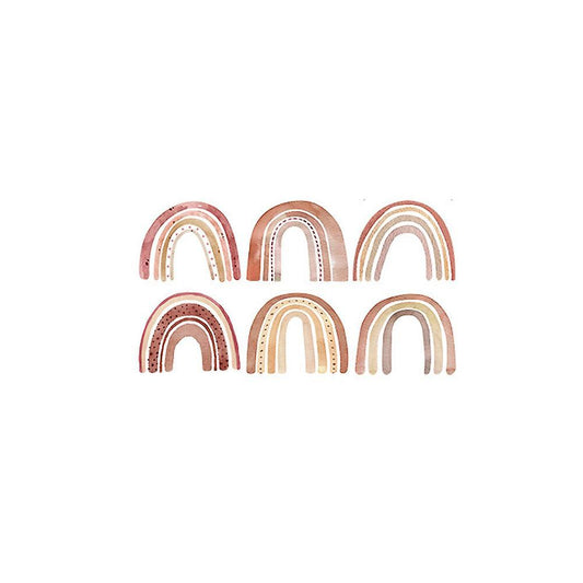 Watercolour Brown Big Rainbow Wall Stickers for Children's Decor,s