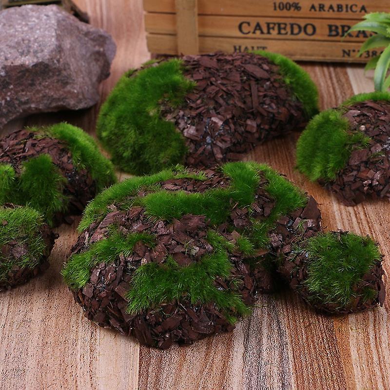 12 Pcs Artificial Moss Rocks Decorative,for Garden Decor Diy Floral
