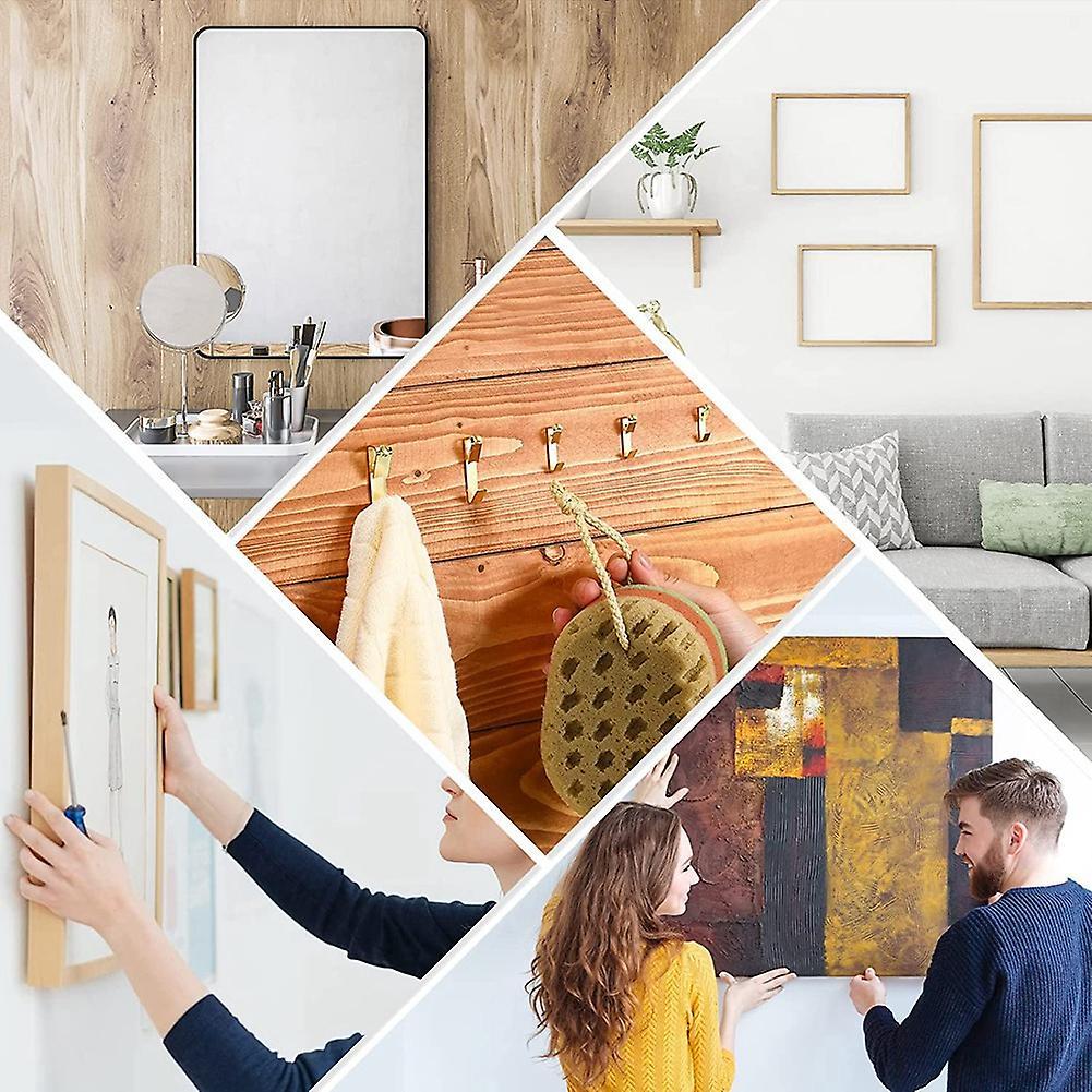 Picture Hooks Kit,golden Wall Hangers,nails for Hanging Pictures