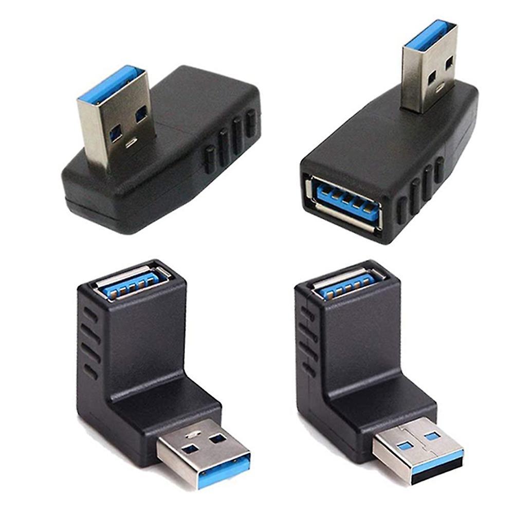 4pcs Usb 3.0 Adapter Couplers 90 Degree Male to Female Usb Connector