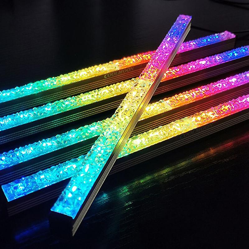 Coolmoon Computer 5v/4pin Aluminum Rgb Color Light Strip Color Lamp