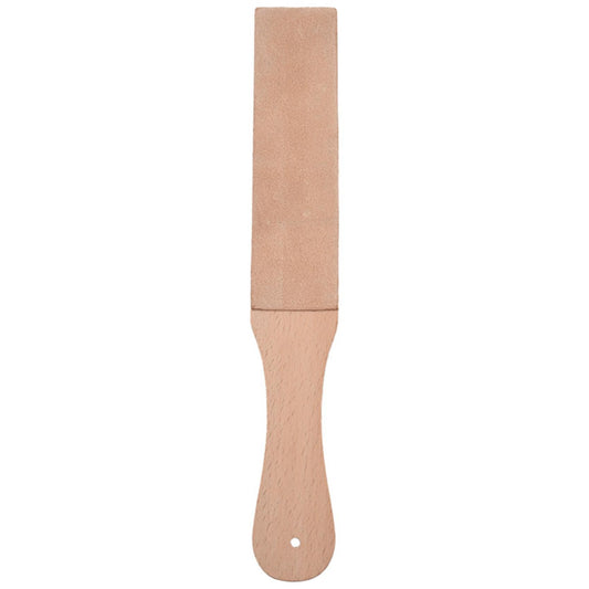 Knife Sharpener Set Wooden Handle Leather Sharpening Strop