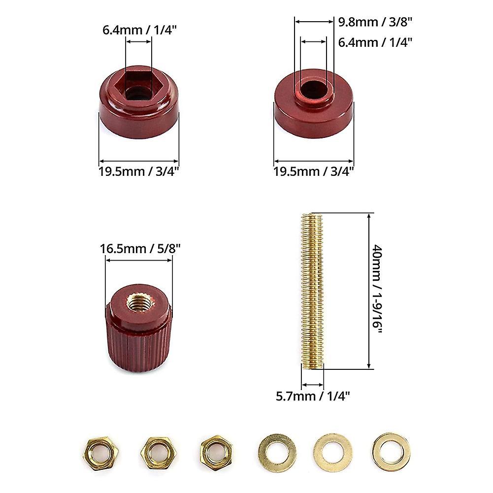 Power Junction Post Connector Terminal Kit, 4pcs M6 Premium Remote