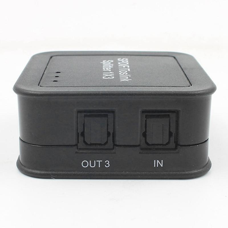 1x3 Digital Optical Toslink Splitter with Remote Control-us Plug