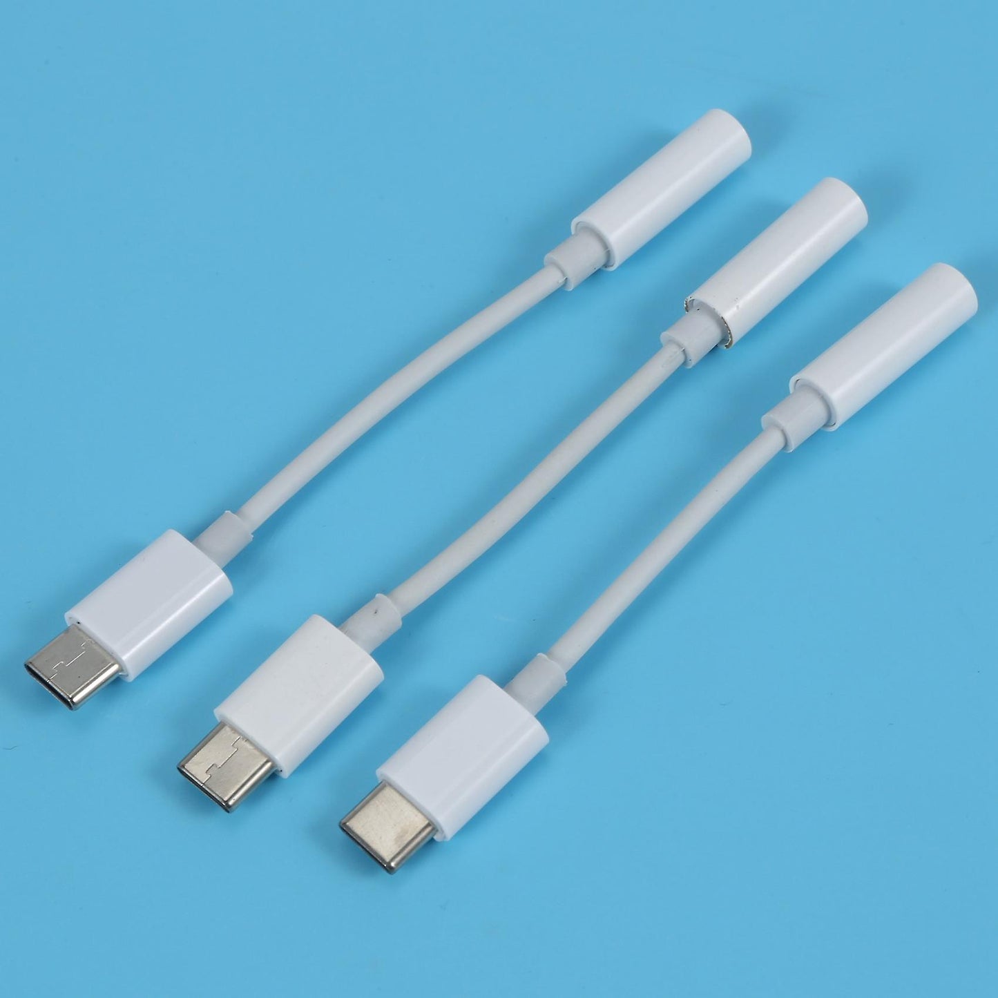3pcs Type C to 3.5mm Headphone Audio Adapter(black)