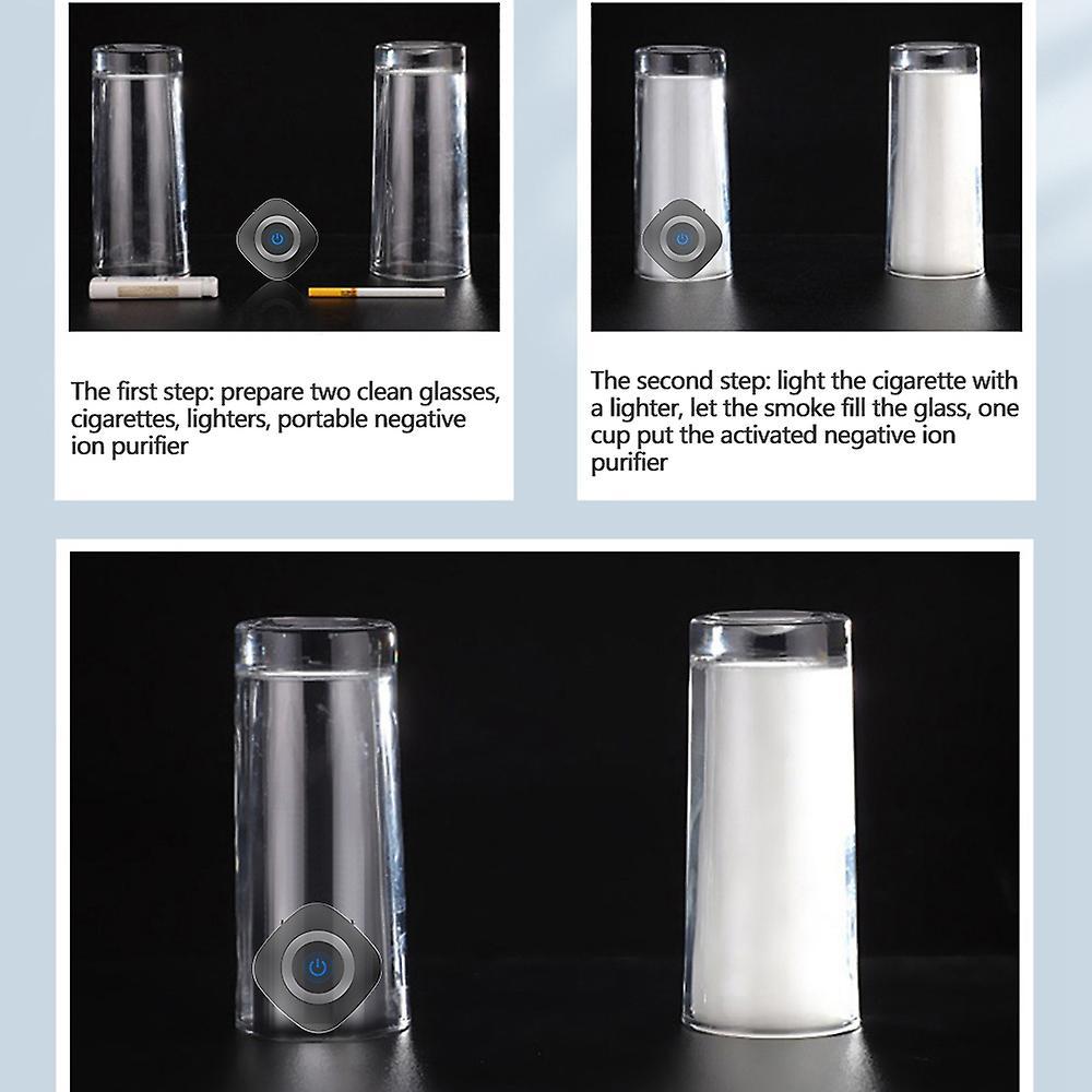 Air Purifier Necklace Wearable Air Purifier Ionizer for Home Black