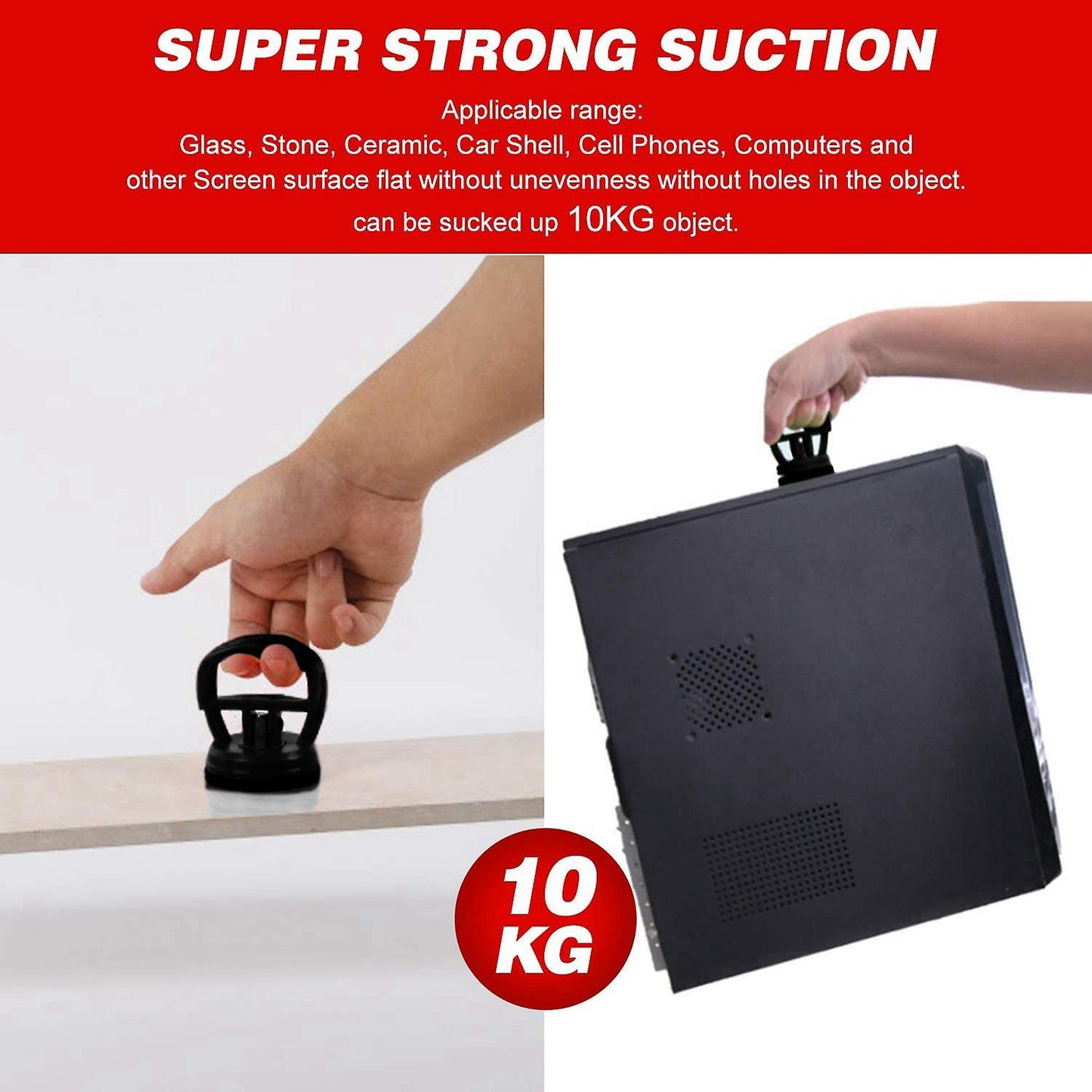 4 Pack Suction Cup Dent Puller Handle Lifter, Dent Removal Tools