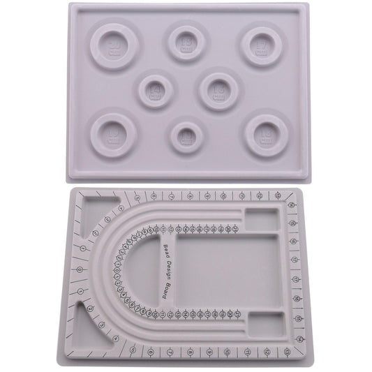 2pcs Bead Design Board Bracelet Design Board Flocked Bead Board Tray