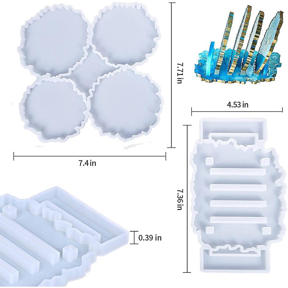 Coaster Resin Mold Kit Diy for Epoxy Resin Casting Coasters Home