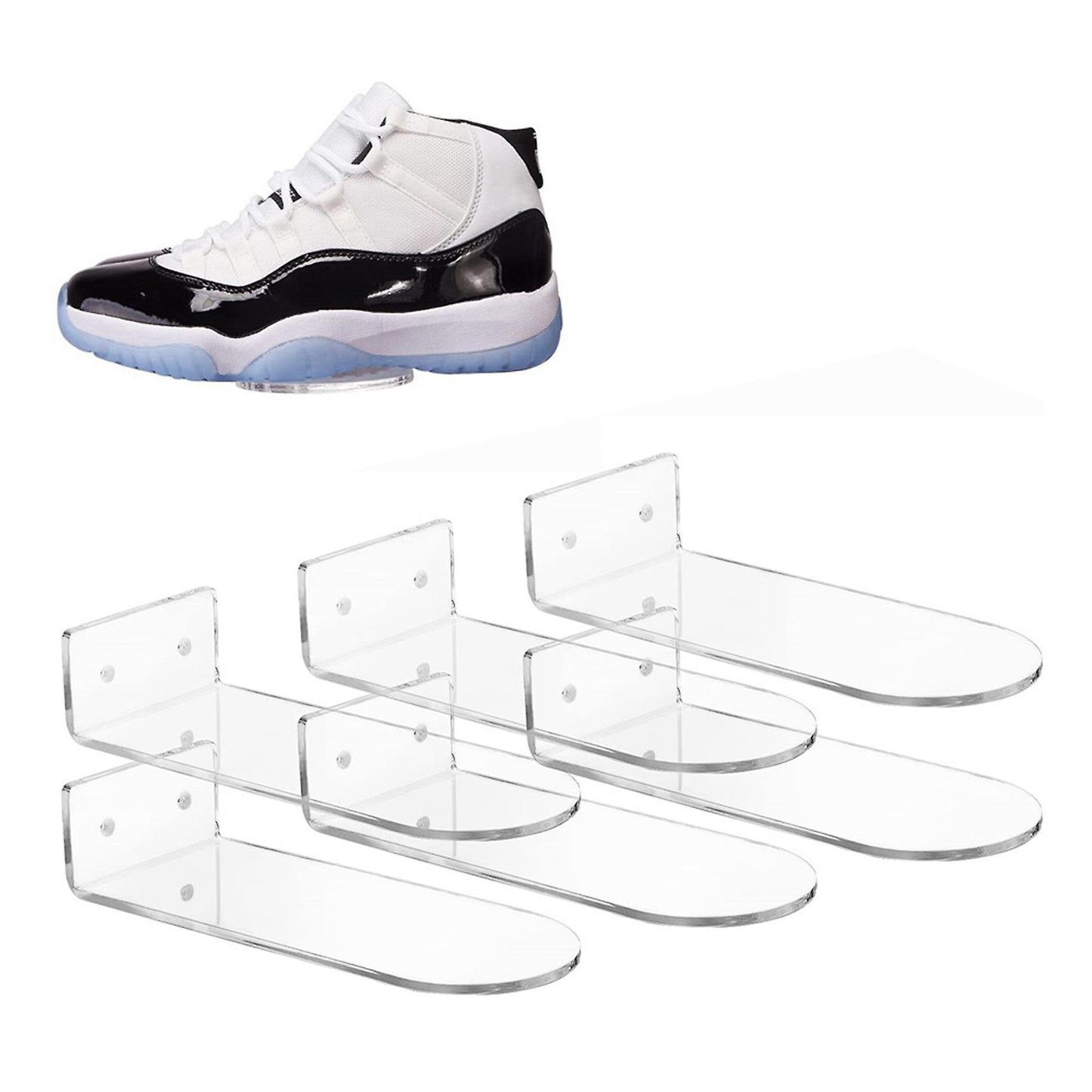 18 Pack Floating Shoe Shelves,transparent Acrylic Shoe Shelves