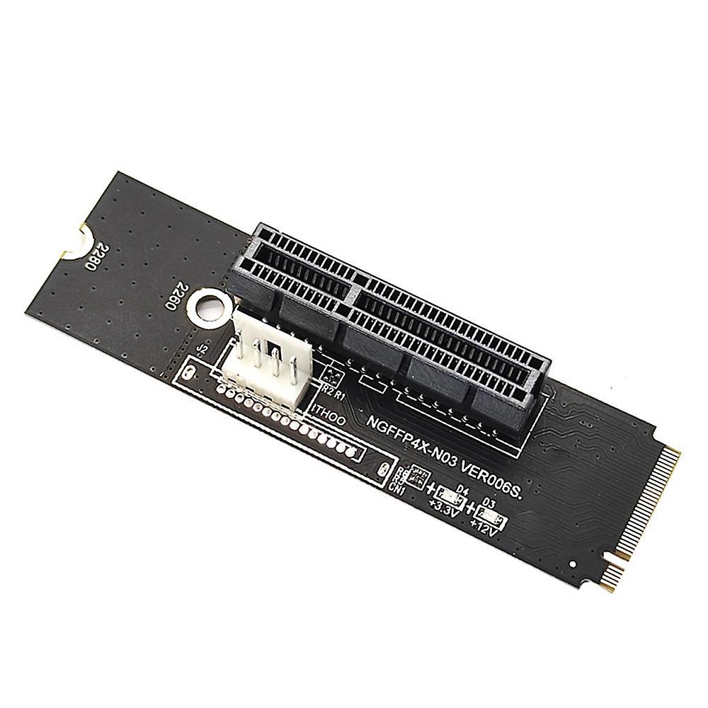 2pcs Ngff M.2 to Pci-e 4x Riser Card Express 1x to 16x Adapter Card
