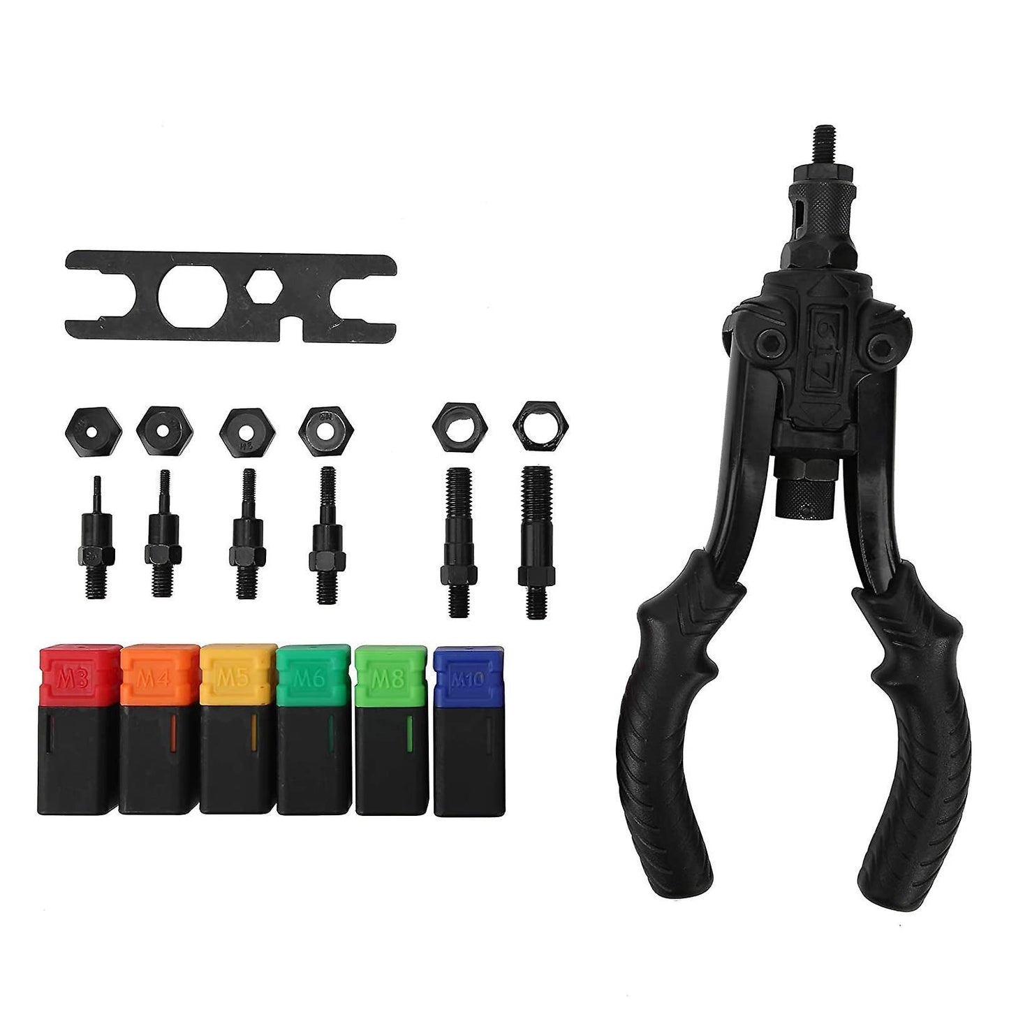 Black Double Handle Nut Kit Household Manual Nailing Tool