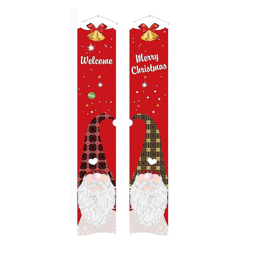 Christmas Porch Banners Holiday Door Decoration for Christmas Party