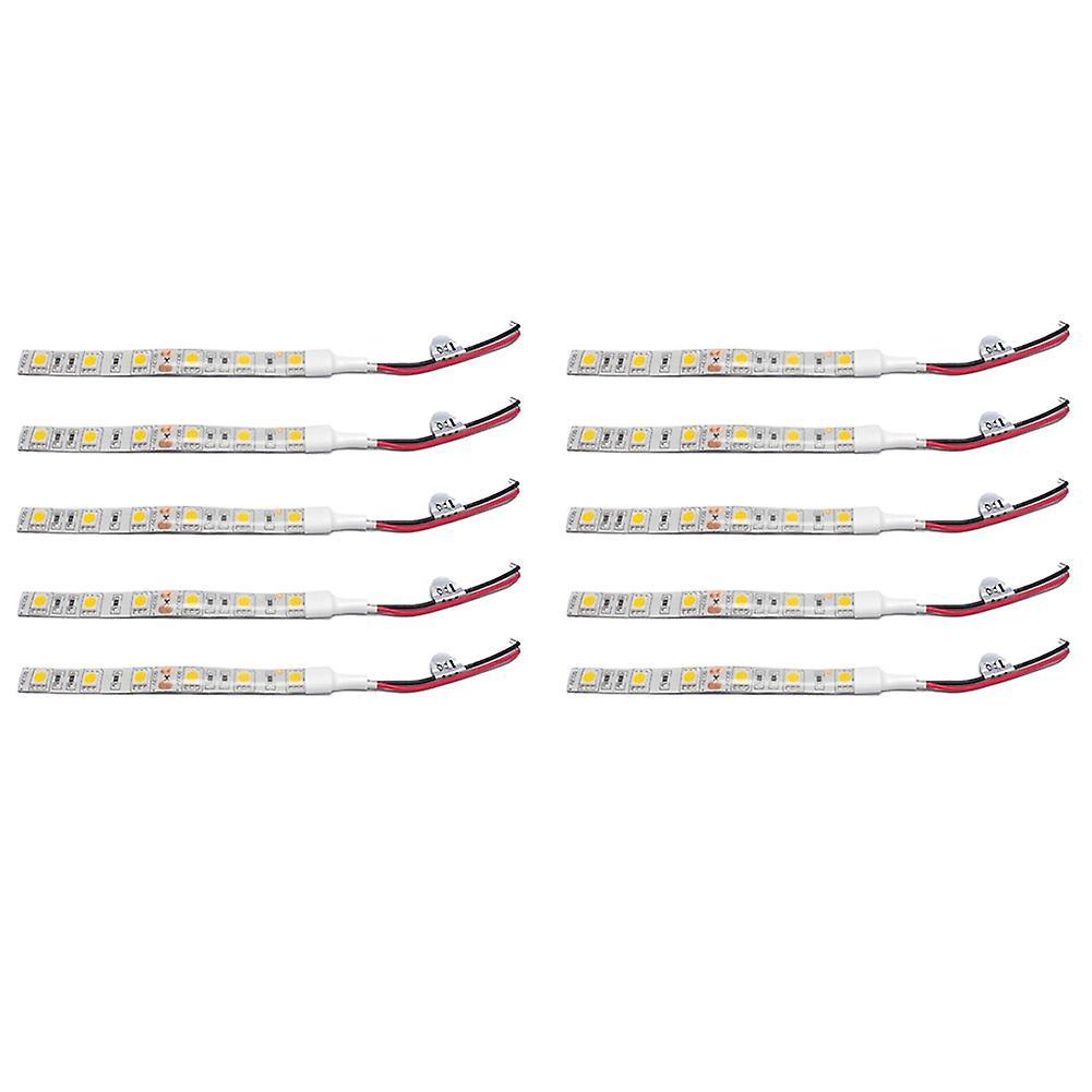 5pcs 10cm Waterproof Warm White 5050 Led Strip Lights Dc 12v Boat Car