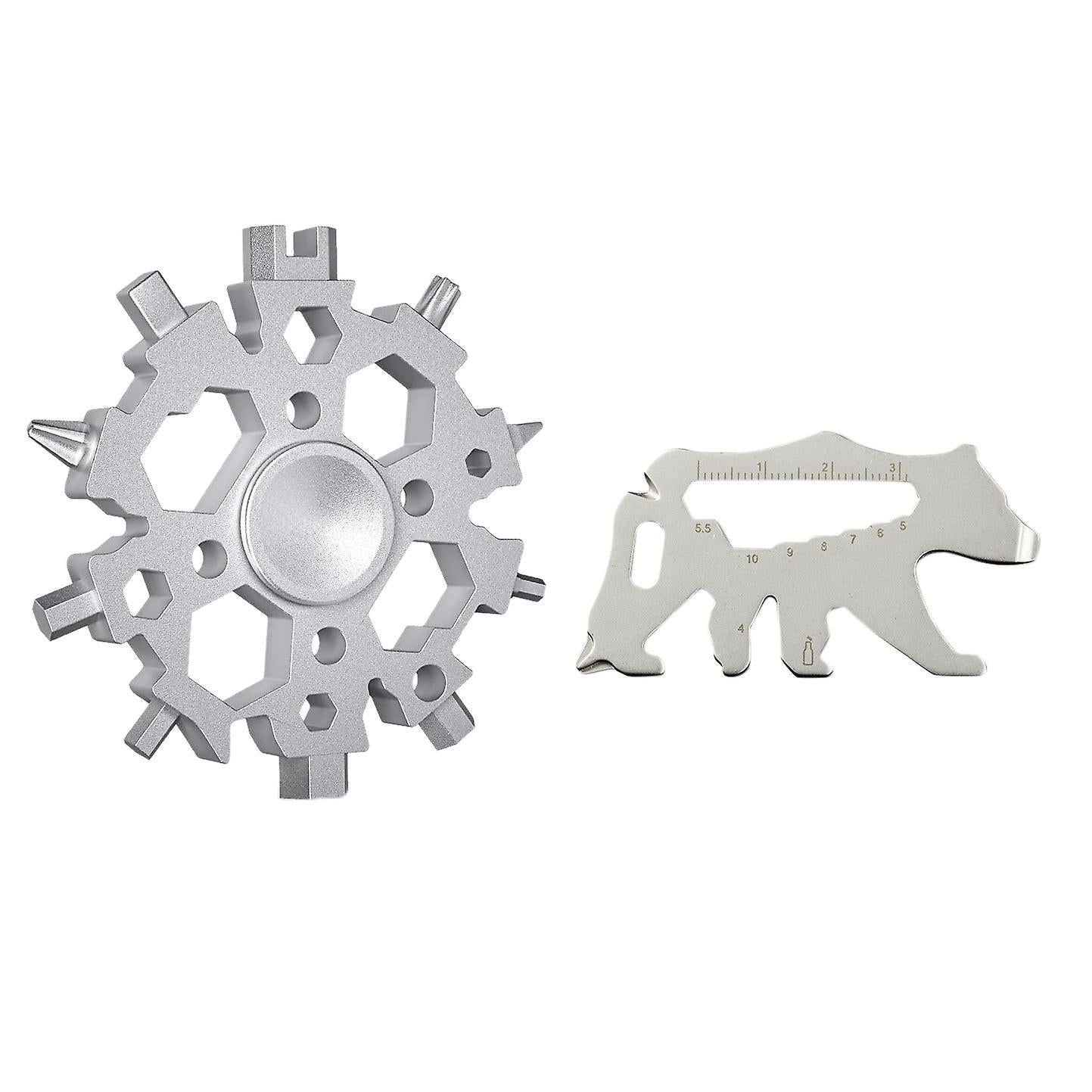 22-in-1 Snowflake Multitool with Multitool Card Wrench Gift for Men B