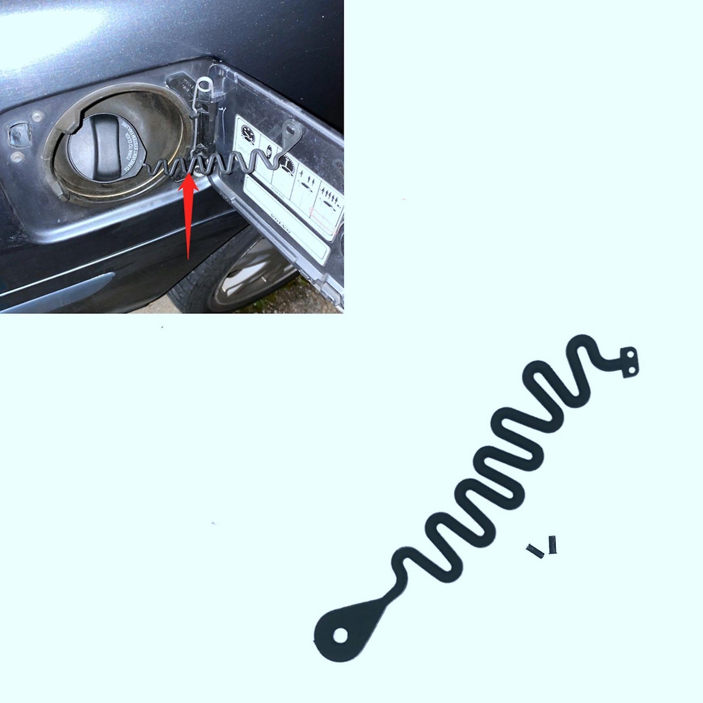 2x Fuel Tank Cover Cable Gas Oil Tank Cap Rope Cable for Volvo S80