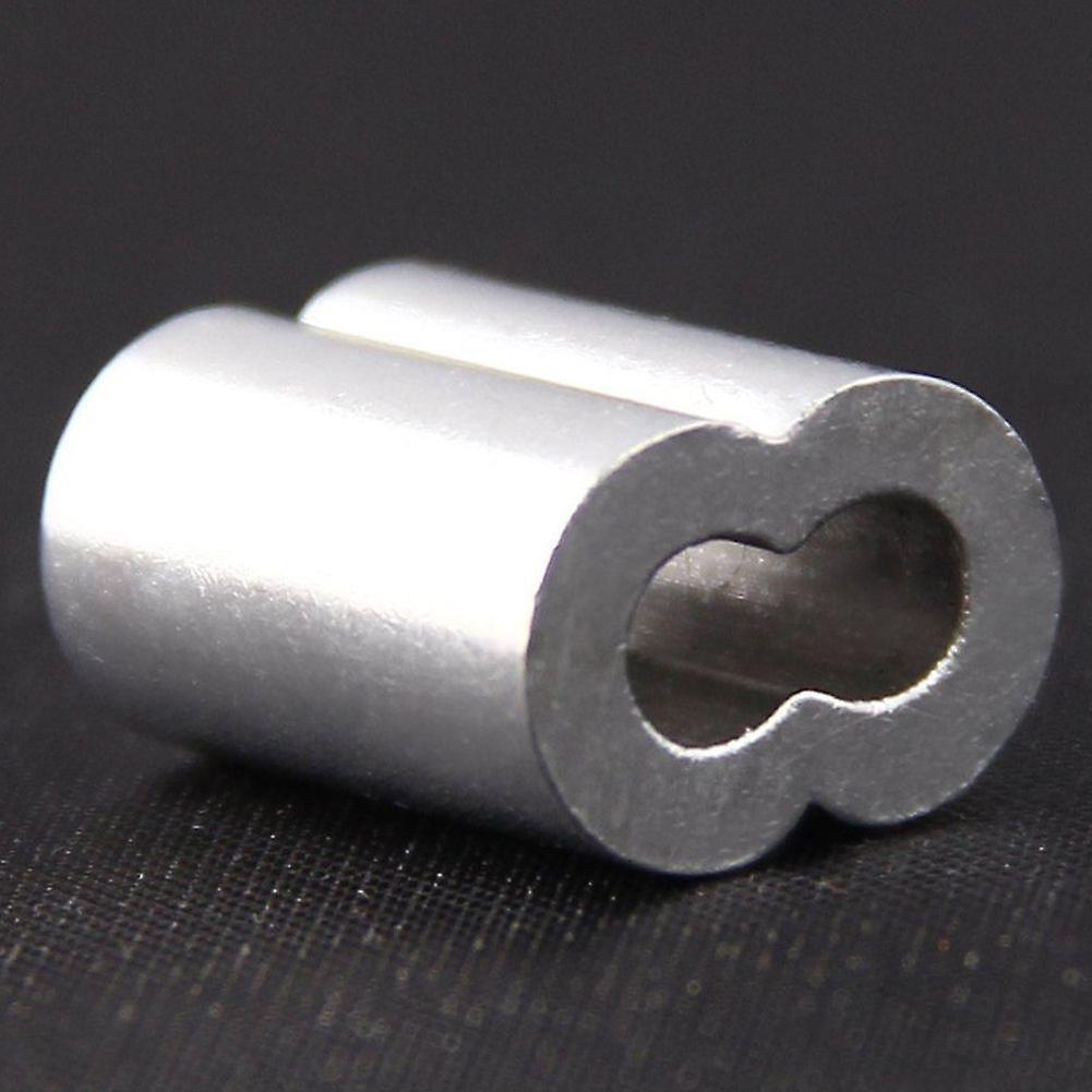 100x Aluminum Crimping Loop Sleeve for 3mm Diameter Wire Rope Cable