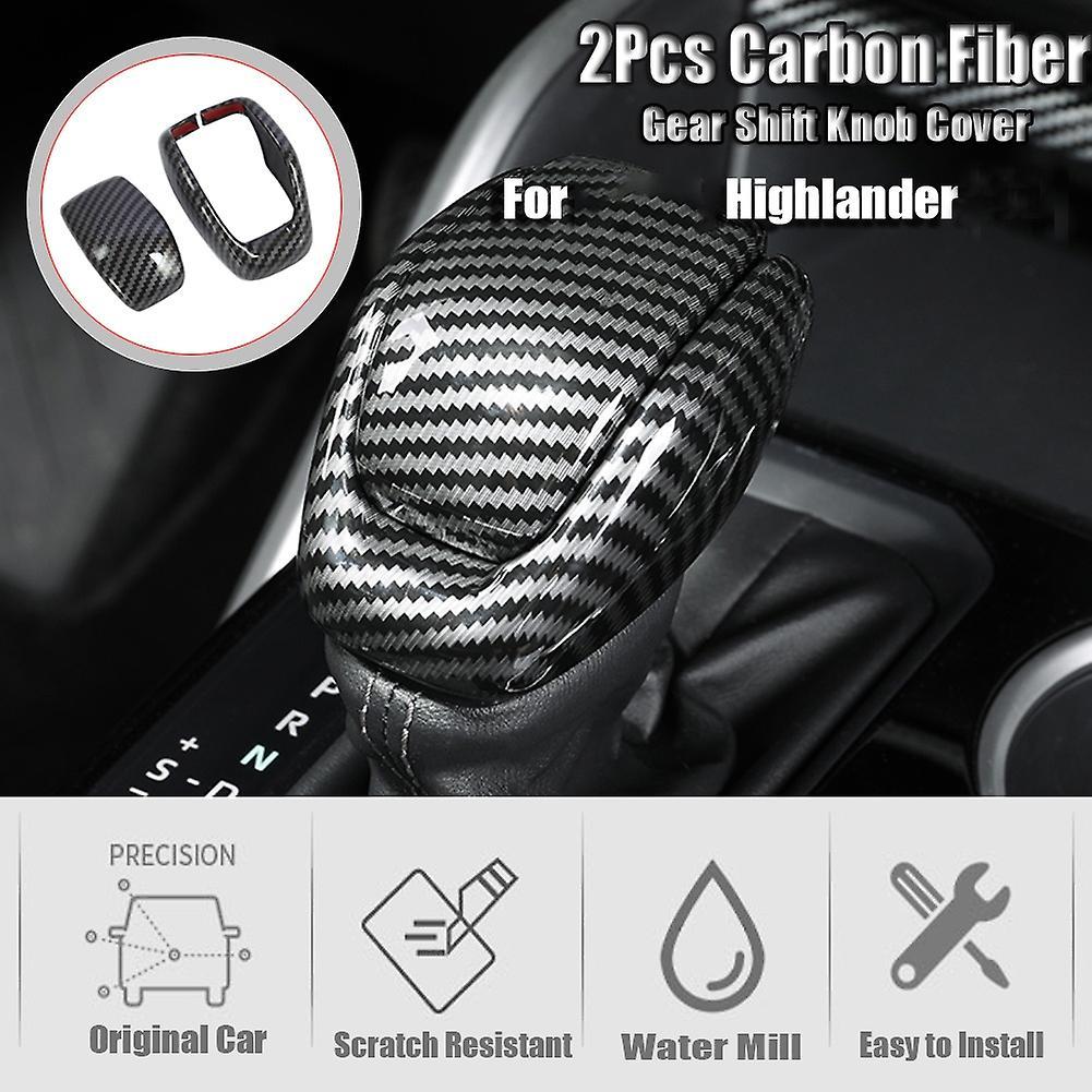 Car Carbon Fiber Gear Shift Knob Cover for Toyota Venza Harrier Rav4