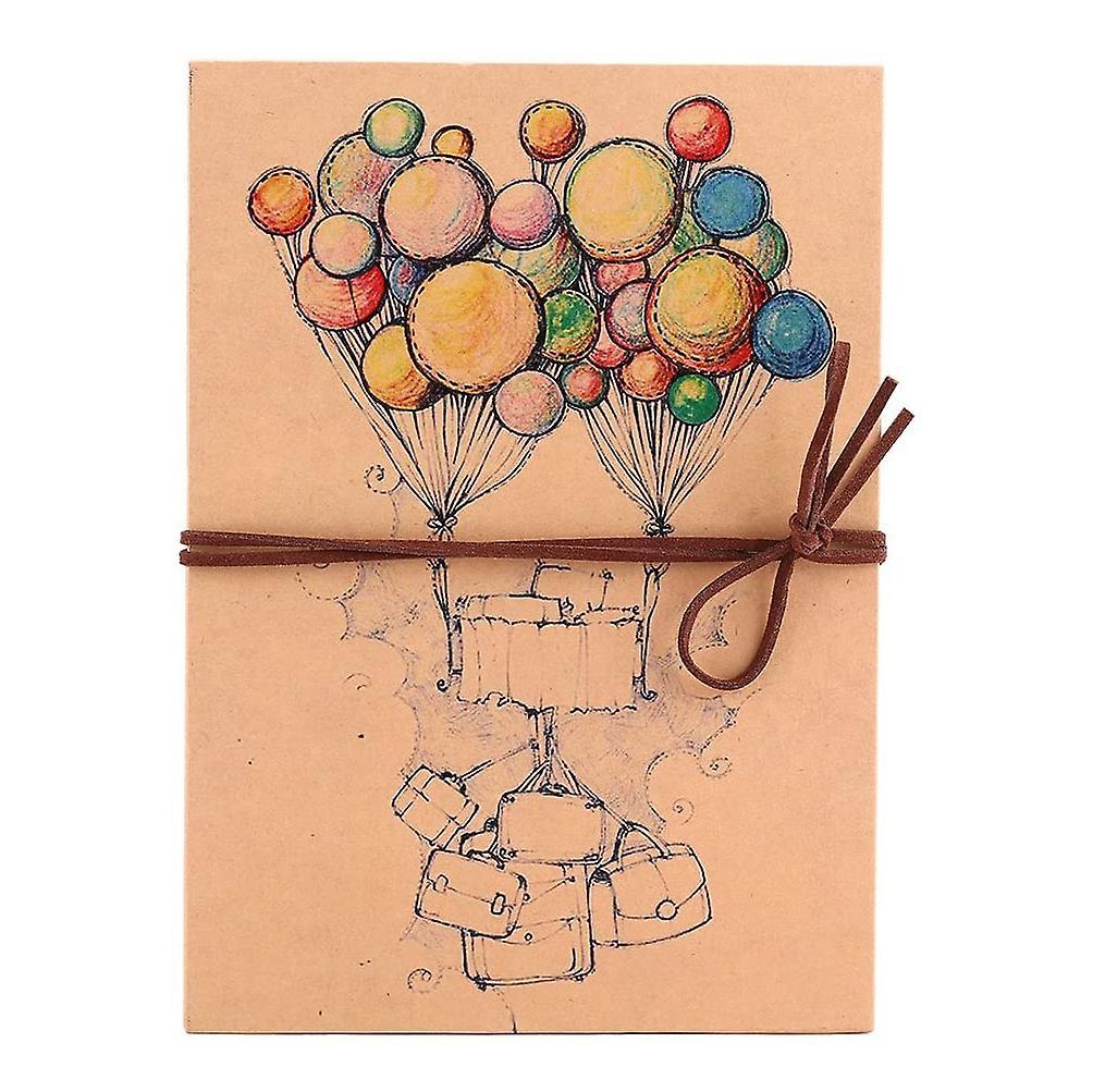 1 Scrapbook Photo Album Retro Style Balloon Cover Accordion Foldable