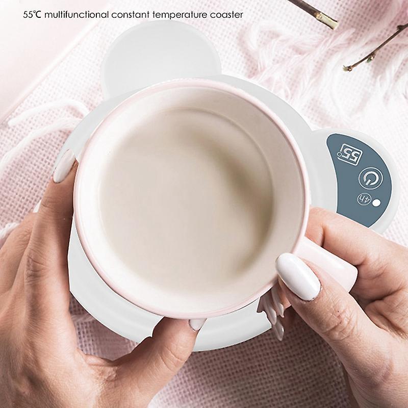 Usb Electric Heating Plate Hot Coaster,for Office Home,white