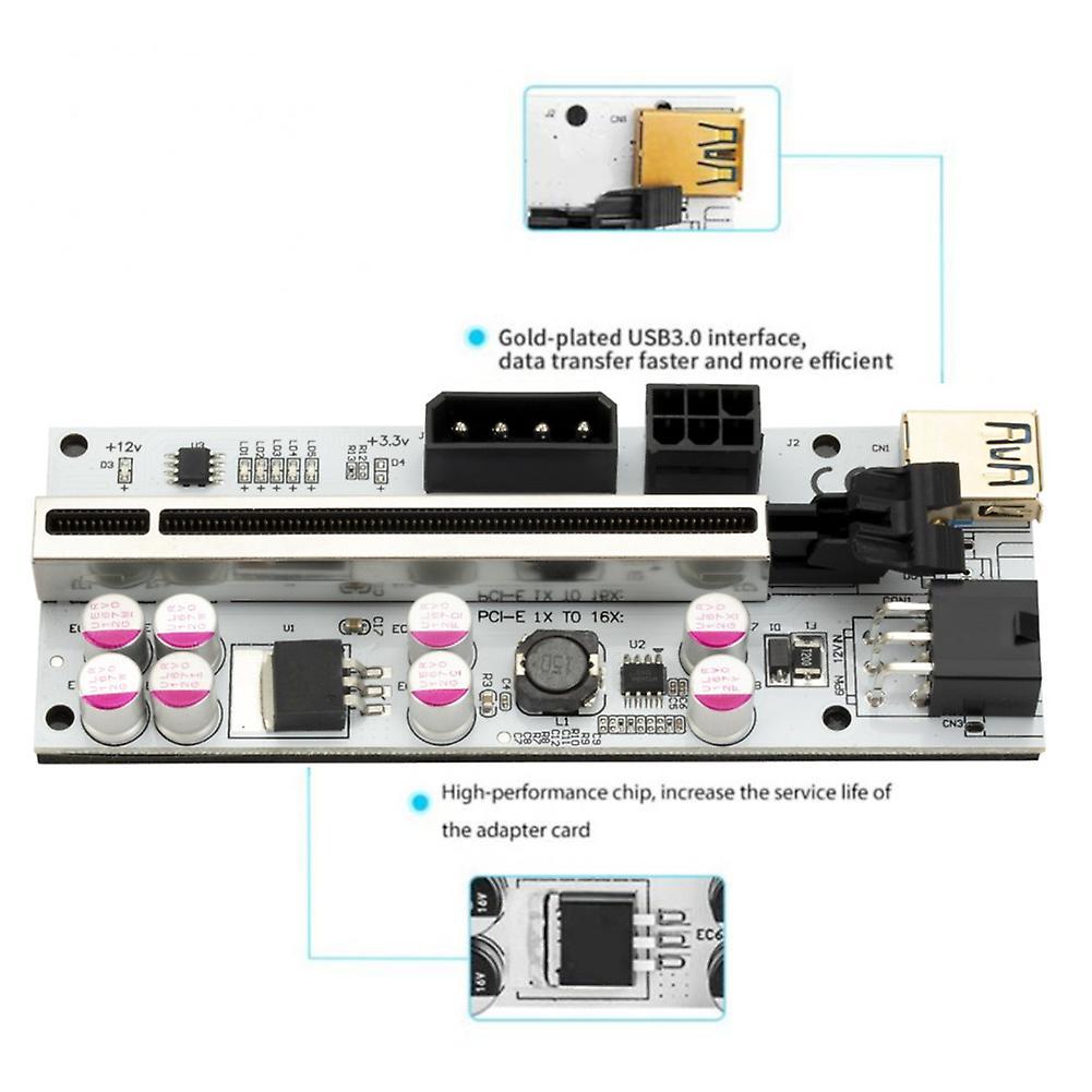 Pci-e 1x to 16x Riser Card,gpu Riser Adapter Card,with Usb Cable