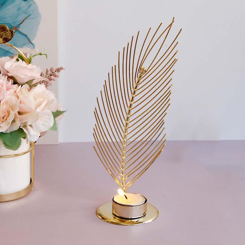 Gold Metal Wrought Iron Candle Holder European Home Decoration