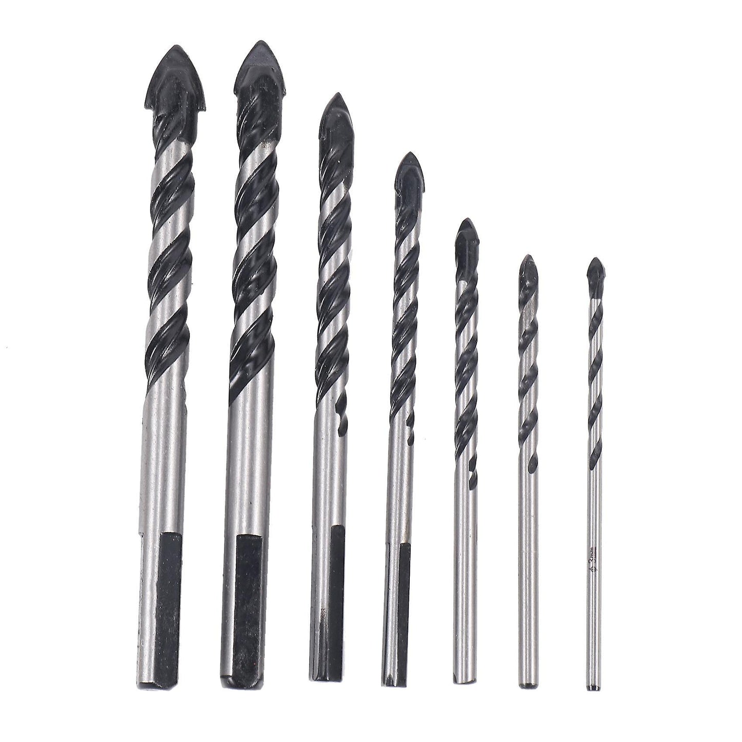 7pcs Carbide Drill Bit Set for Porcelain Concrete (3,4,5,6,8,10,12mm)
