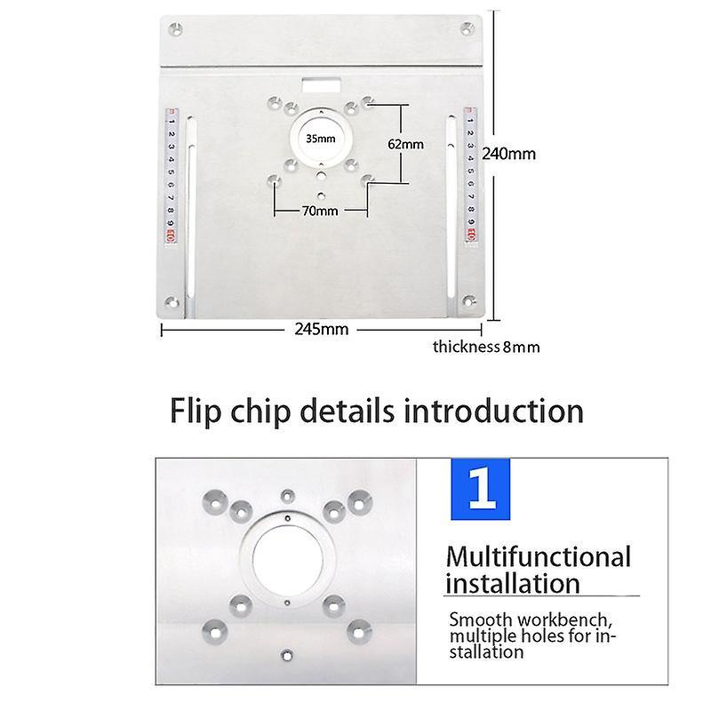 Router Table Insert Plate Electric Wood Milling Flip Board Workbench