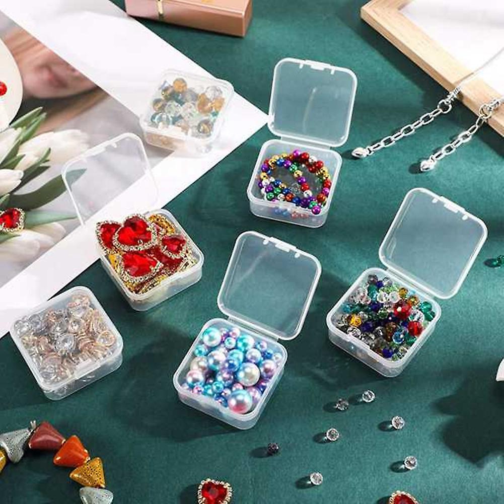 10 Pcs Plastic Clear Storage Box for Collecting Small Items, Beads