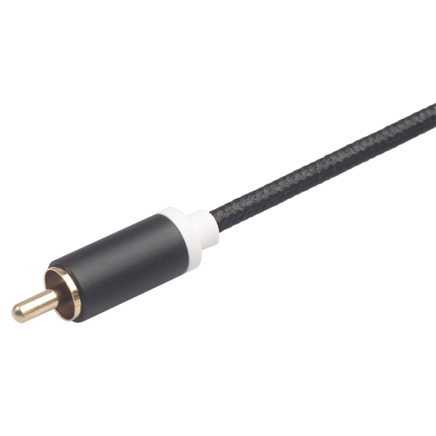 3.5mm Stereo Audio Female Jack to 2 Rca Male Adapter Cable-black