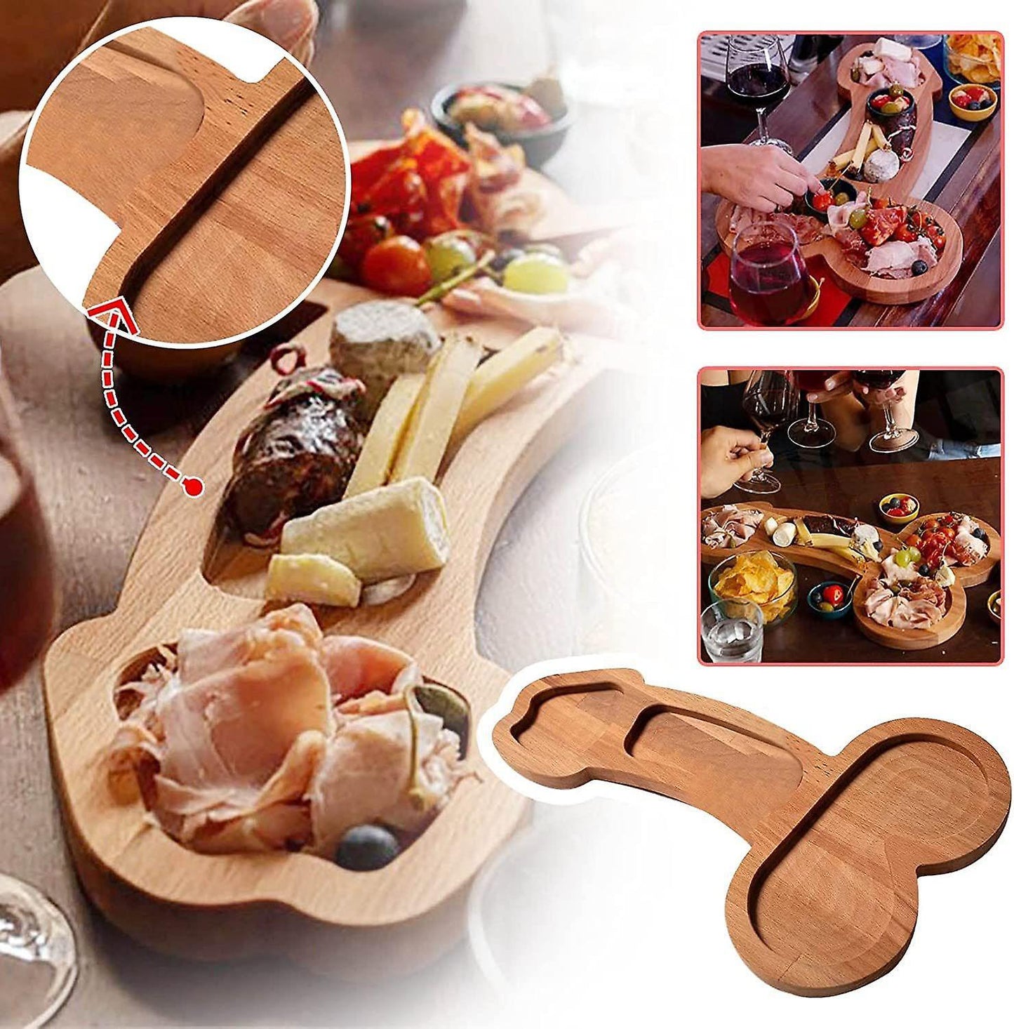 Fun Aperitif Boards, Upgraded Cheese Board Sets, Trays (9.45in)