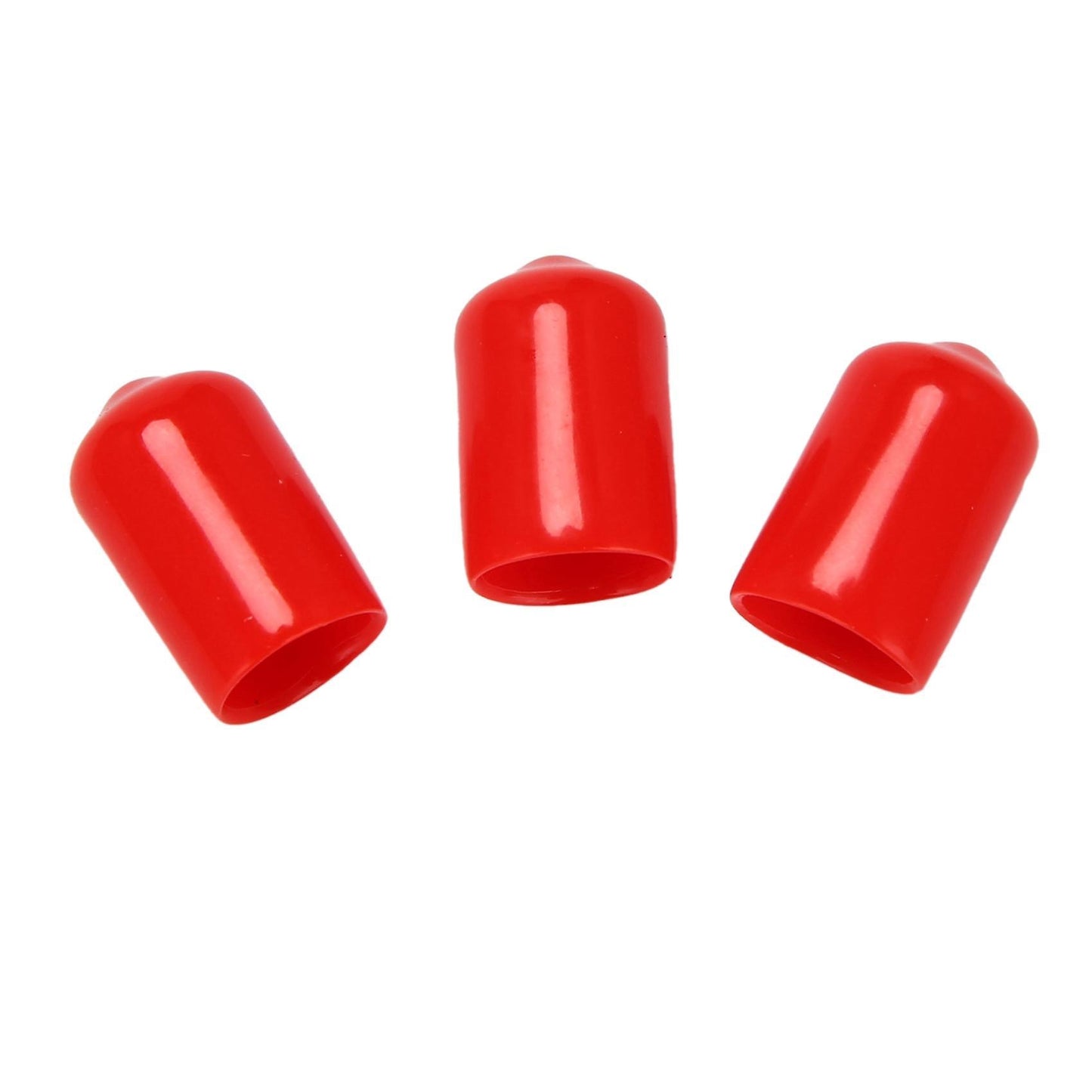 100pcs Rubber End Caps 9.5mm Id Pvc Round Tube Bolt Cap Cover Red