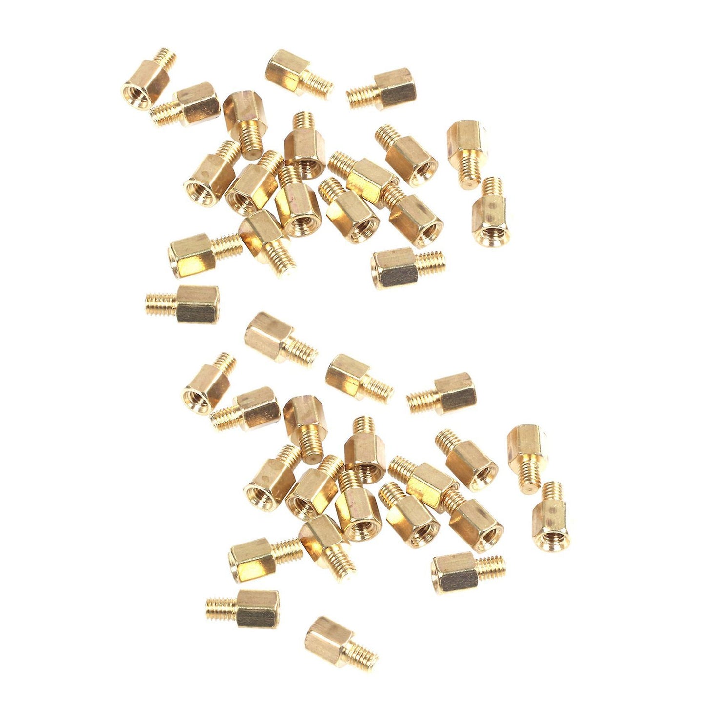 20 Pcs Pcb Abstandshalter Sechseckig Messing M3x5+4 Millimeter