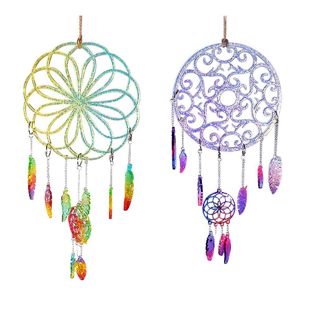 3pcs Diy Crystal Epoxy Mould Hanging Wall Decoration Silicone Mould D