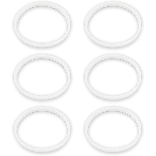 6 Pack Rubber Gaskets Replacement Seal White O-ring for Ninja Large