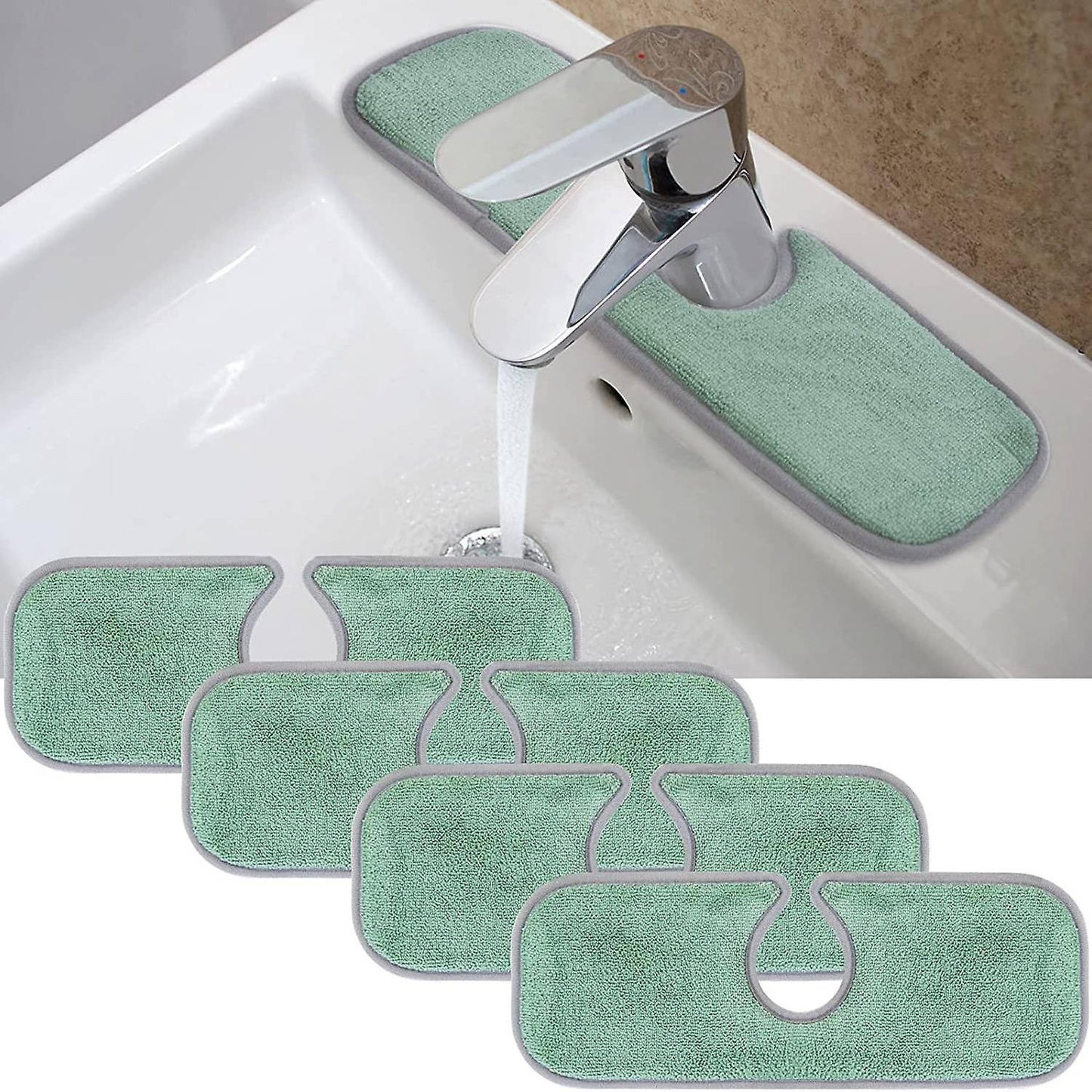 Faucet Absorbent Mat for Kitchen, Water Splash Guard Behind Faucet