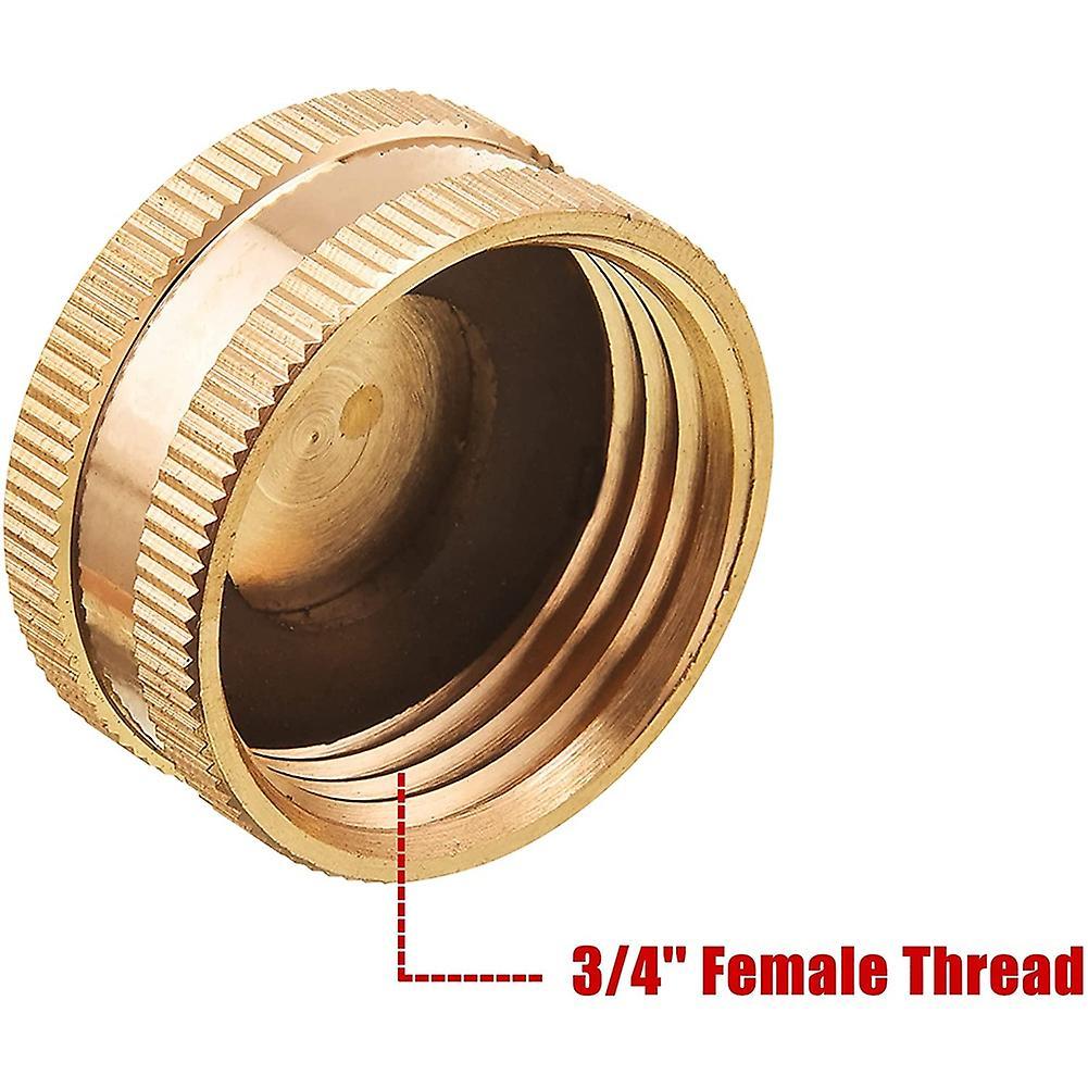 Garden Hose Female End Cap, Brass Spigot Cap with Extra 12 Washers