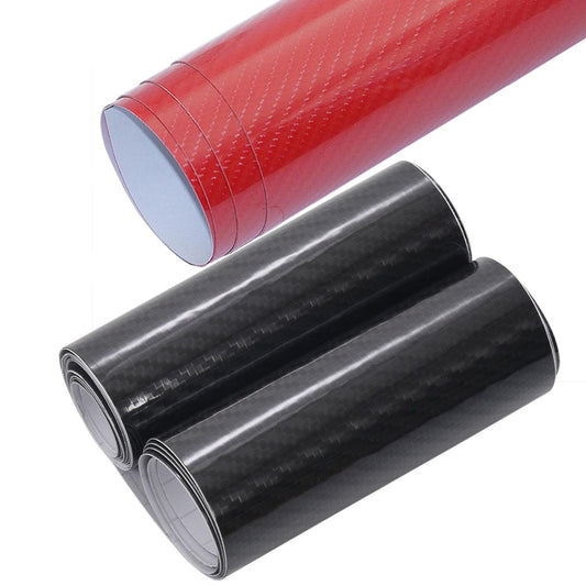 10cm X 152cm Super 5d Carbon Fiber Car Vinyl Film Red